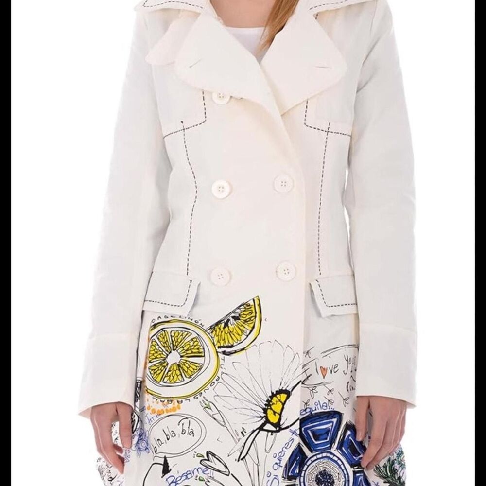 Desigual Women's Cream and Yellow Jacket
